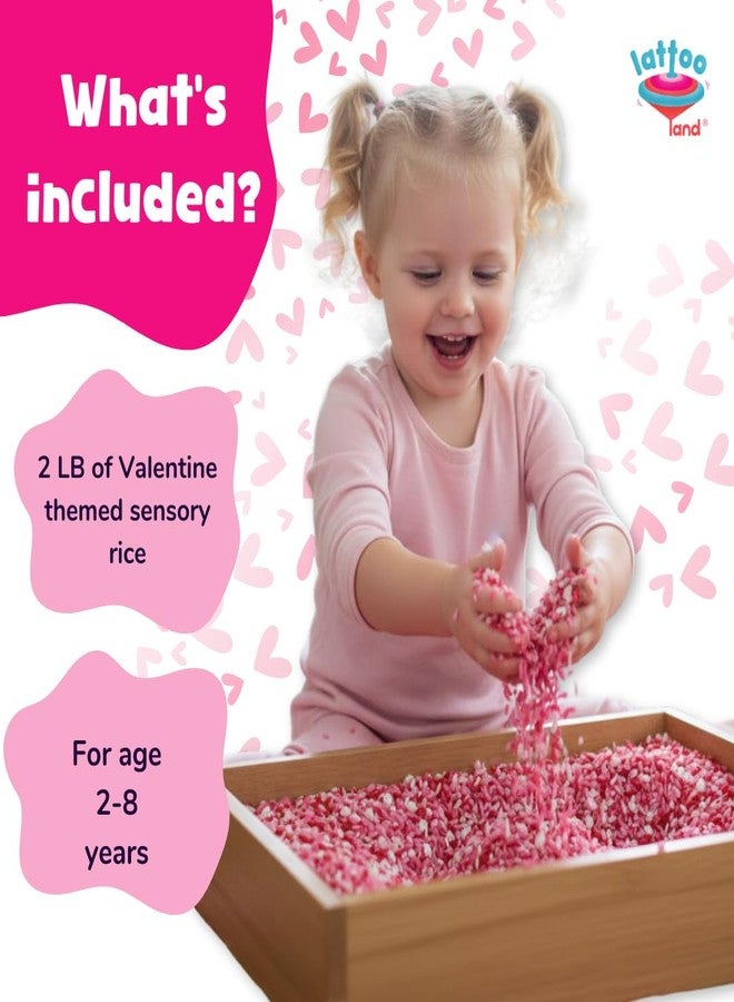 Lattooland Valentine’s Day Sensory Bin Fillers for Kids | Colorful Rice | DIY Sensory Play Kit | Valentine & Rice Activity for Toddlers | Kids Gift & Party Favors | Preschool Fun | Pretend Play - Image 4
